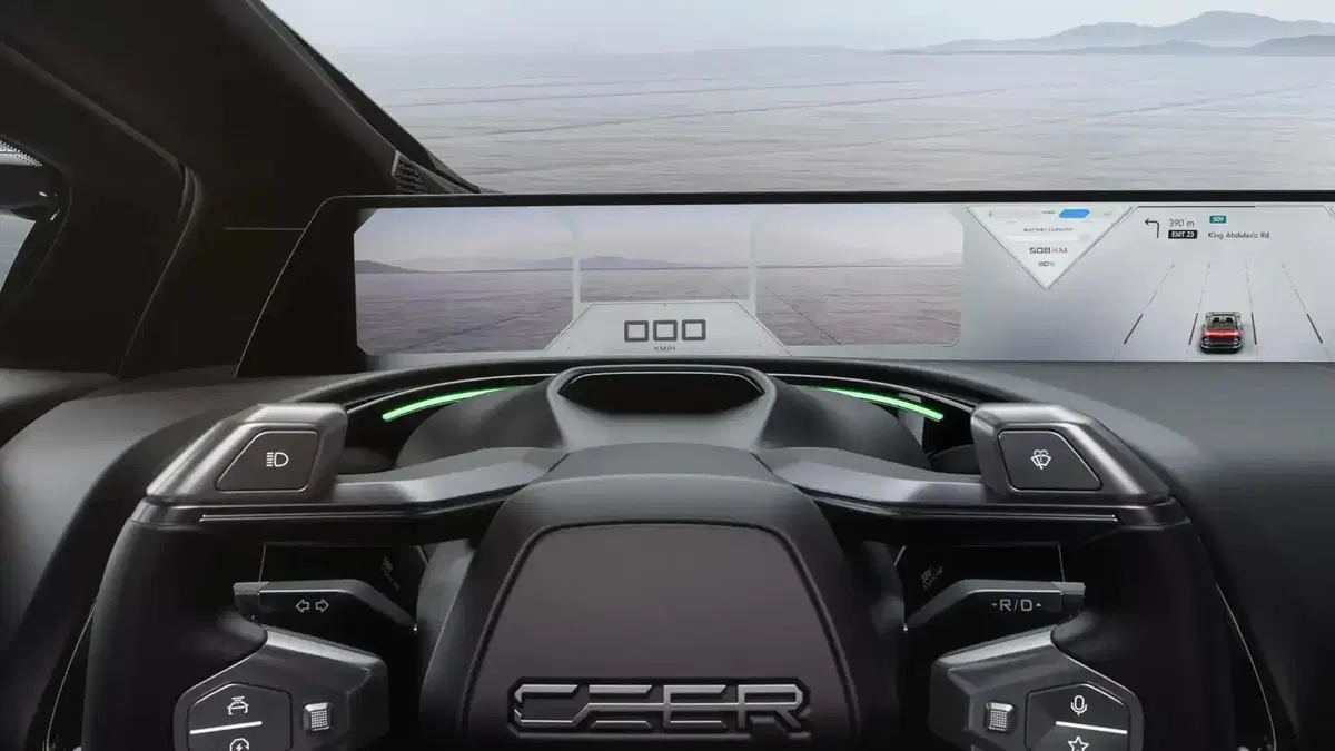 Ceer Exobot, l'Arabia Saudita entra nel mondo dell'auto con due elettriche da 1.100 CV che non somigliano a nulla (5)