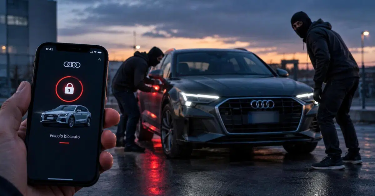 Ladri traditi dall'auto che hanno rubato: il proprietario la blocca a distanza