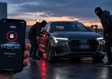 Ladri traditi dall'auto che hanno rubato: il proprietario la blocca a distanza