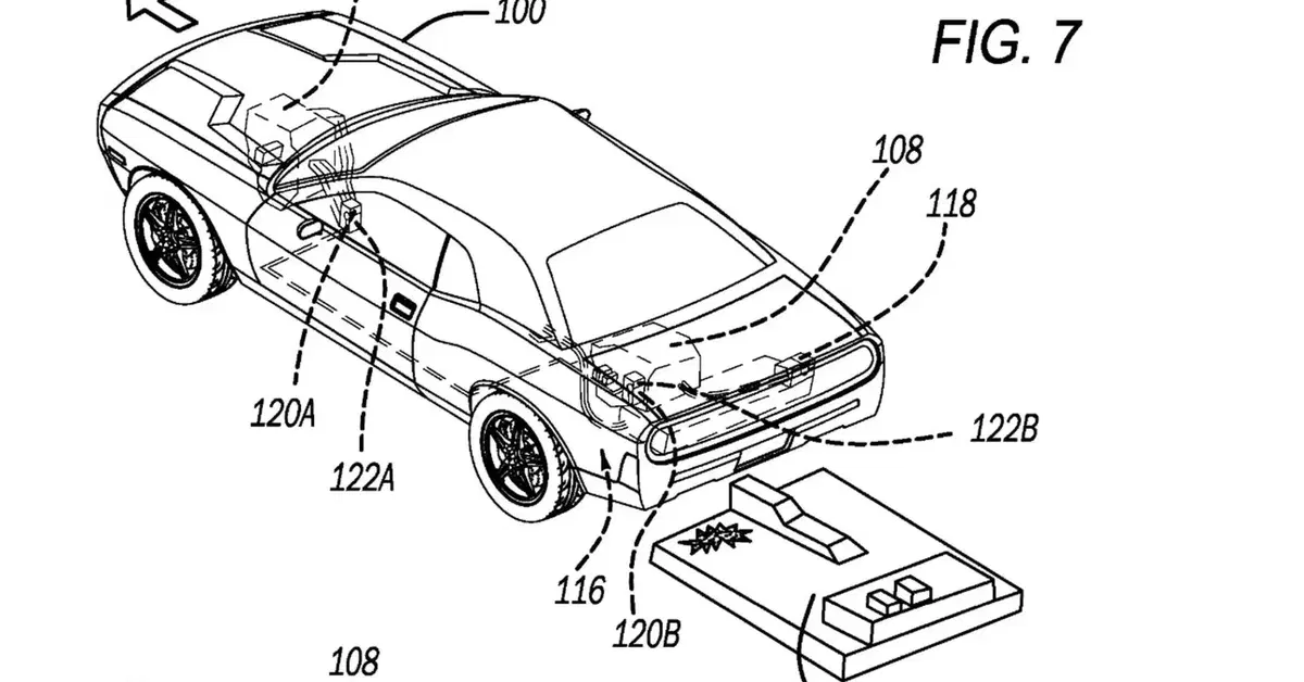 Stellantis brevetta l'auto elettrica che 'molla' la batteria in fiamme e scappa via