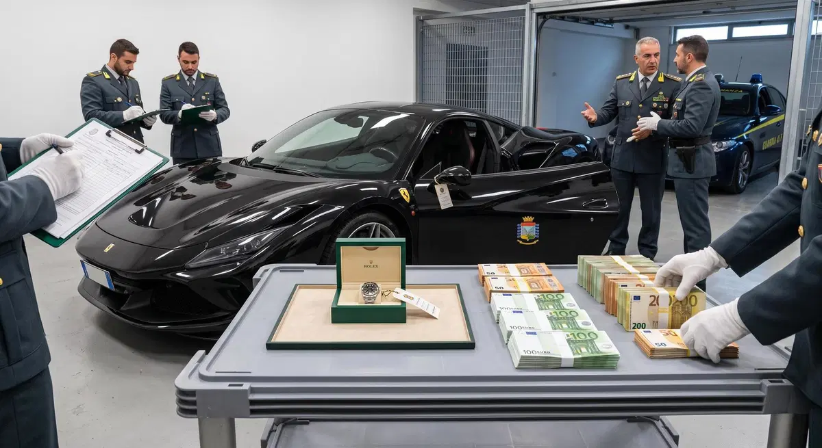 Ferrari F8, Rolex e 346 mila euro in contanti: maxi sequestro della Guardia di Finanza a due fratelli