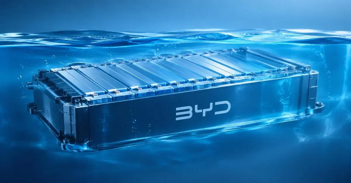 BYD immerge le celle della batteria nel liquido: il brevetto che ripensa il raffreddamento