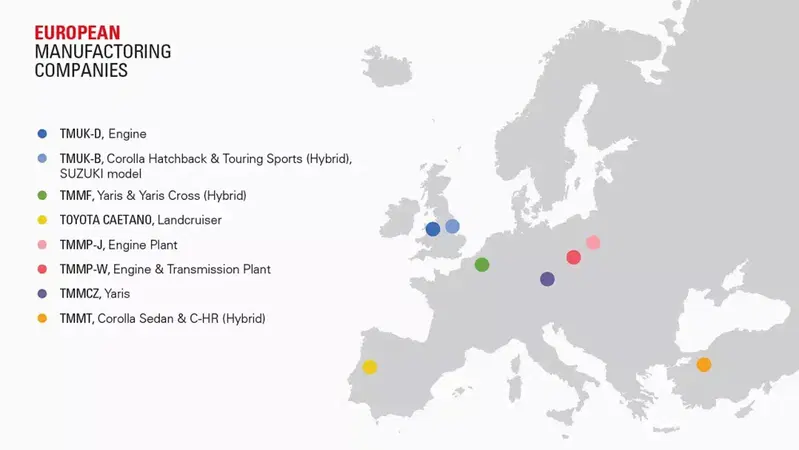 Stabilimenti produttivi di Toyota in Europa