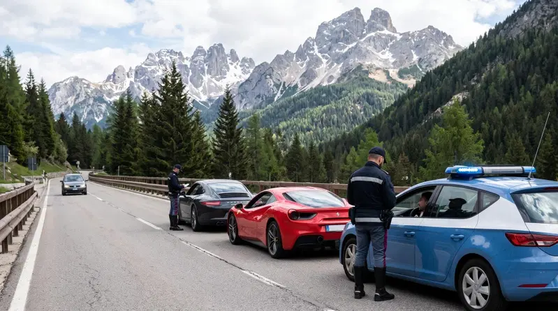 Ferrari e Porsche sui passi dolomitici, controlli e patenti ritirate: cresce l’allarme per le supercar