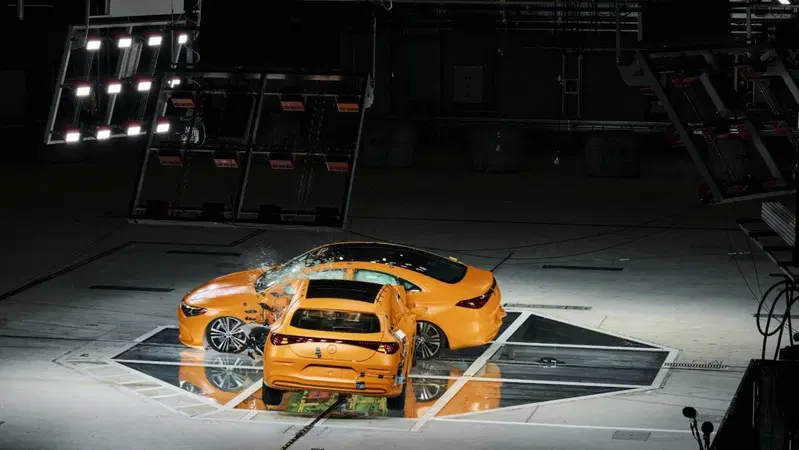 Dentro il laboratorio segreto Mercedes: il video dell’impatto tra due CLA che spiega come nasce un’auto sicura