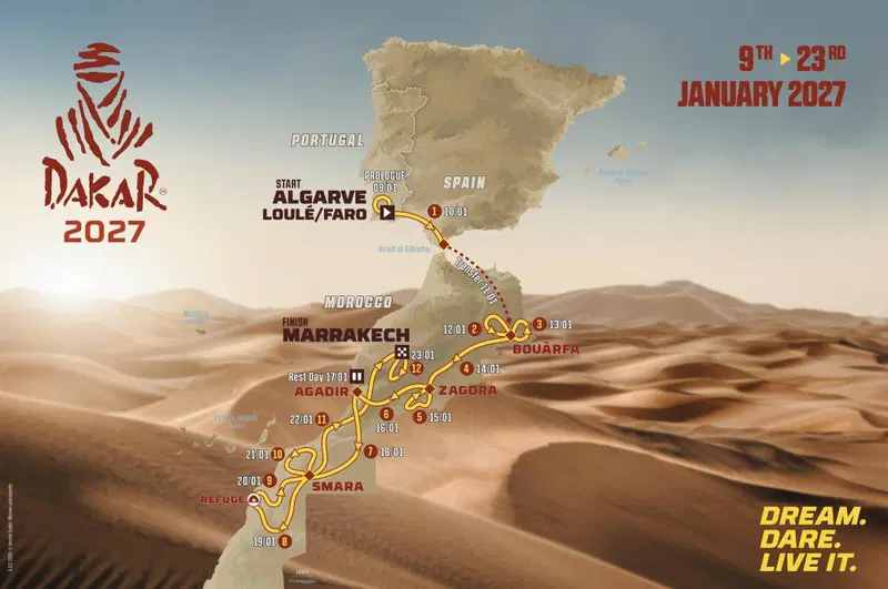 Dakar 2027. Ecco tutto. È ufficiale! Europa e Africa, partenza dal Portogallo e 12 tappe in Marocco