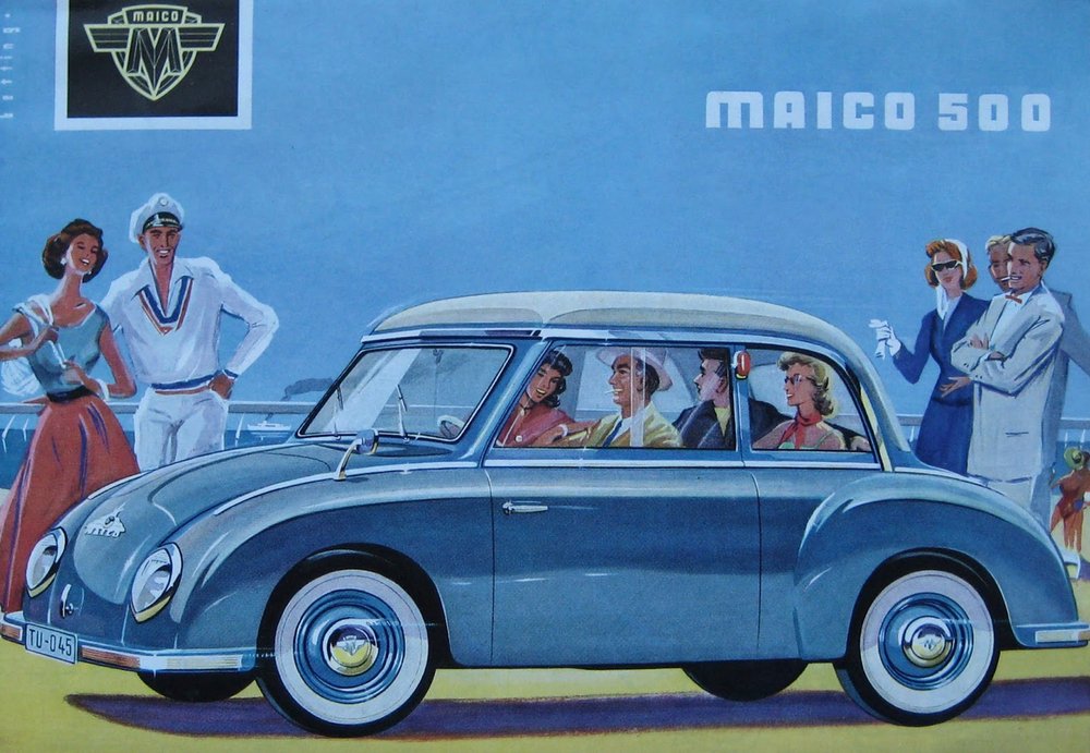 Attorno alla met&agrave; degli anni Cinquanta la Maico ha acquisito i diritti e le strutture di produzione della Champion e ha costruito una sua piccola vettura azionata da un motore a due tempi bicilindrico collocato posteriormente