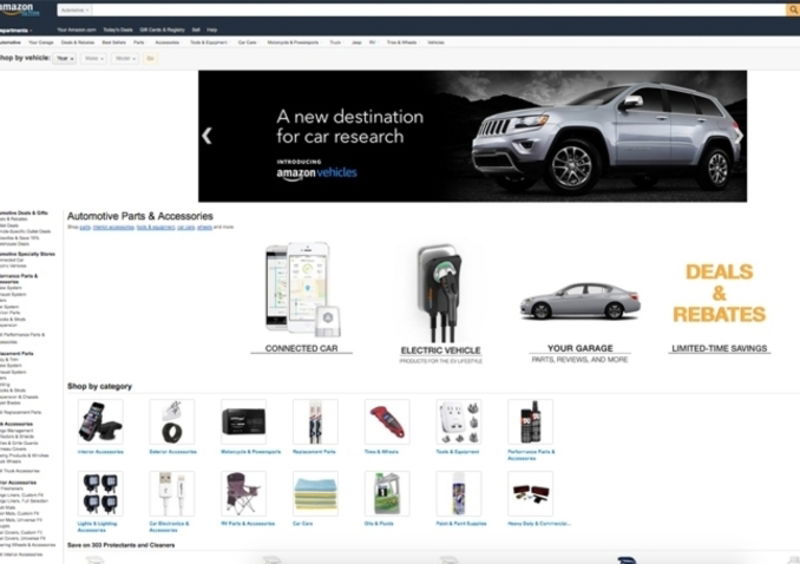 Nasce Amazon Vehicles, portale dedicato al settore automotive