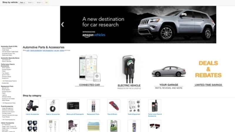 Nasce Amazon Vehicles, portale dedicato al settore automotive