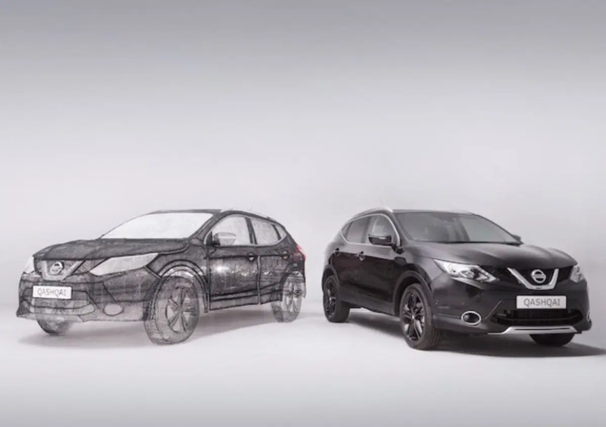 Nissan Qashqai: una scultura da record con la penna 3D