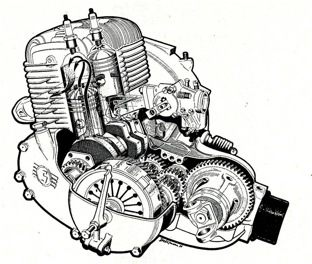 Il motore della Goggomobil era un bicilindrico a due tempi con raffreddamento ad aria forzata di schema motociclistico. La trasmissione primaria era a ingranaggi con dentatura elicoidale e la frizione in bagno d&rsquo;olio era munita di una molla a diaframma