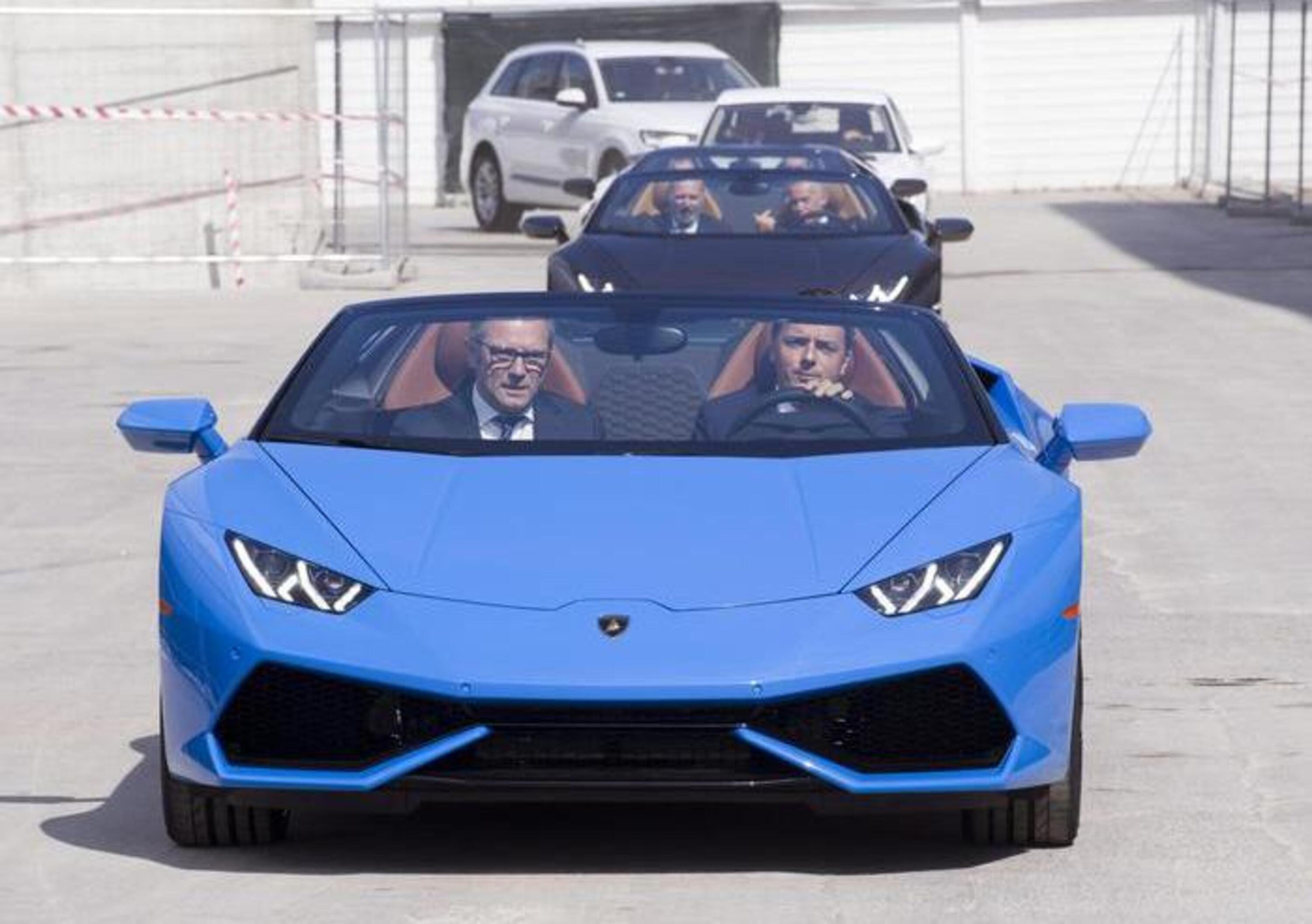 Lamborghini, Renzi in visita allo stabilimento di Sant&#039;Agata Bolognese