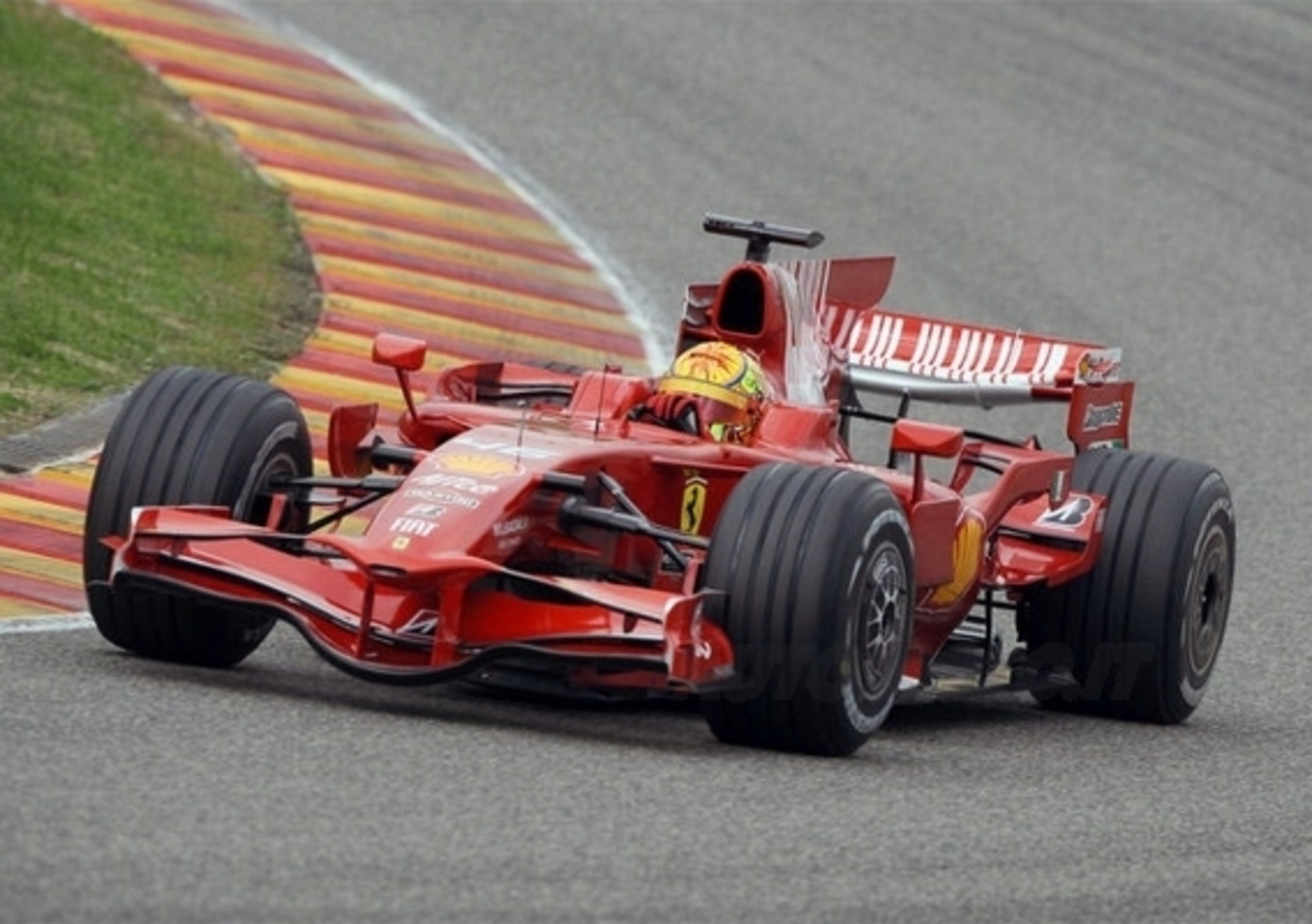 Valentino Rossi sulla Ferrari F2008