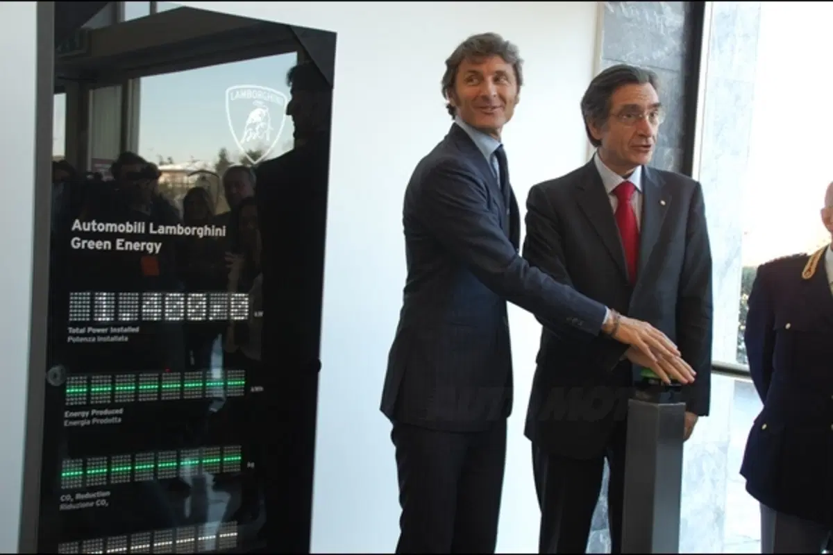 Winkelman inaugura l'impianto fotovoltaico Lamborghini (2)