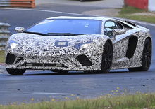 Lamborghini Aventador facelift 2017: nuove foto spia al Nürburgring