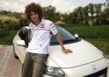 Marco Simoncelli su Honda CR-Z