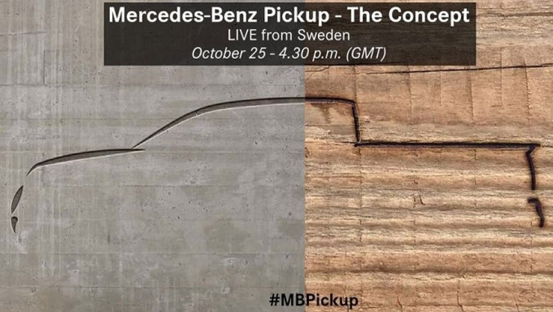 Mercedes pick-up: presentazione il 25 ottobre in diretta streaming