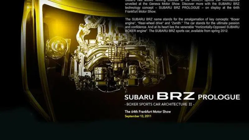 Subaru BRZ: appuntamento a Francoforte