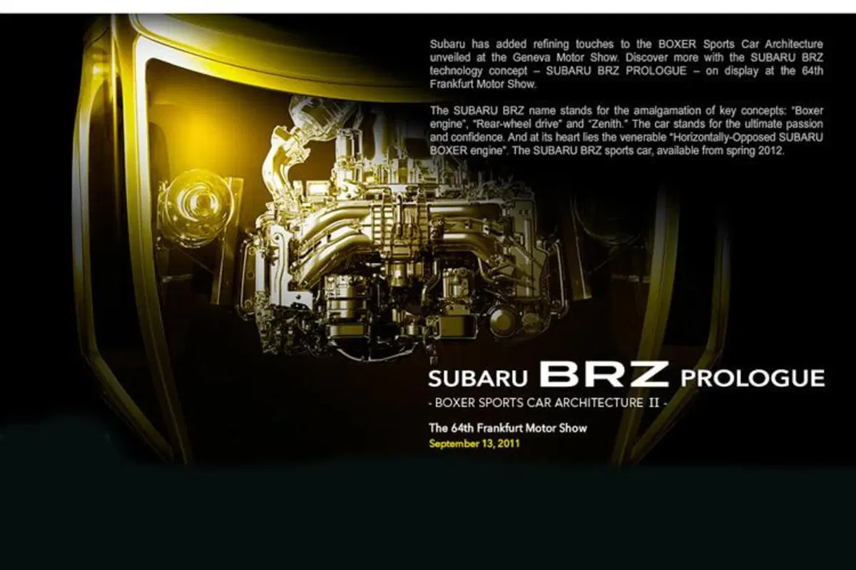 Subaru BRZ: appuntamento a Francoforte