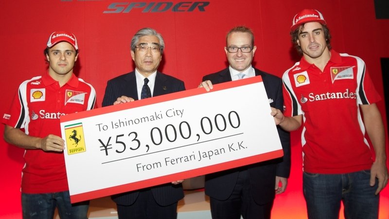 Ferrari: raccolti fondi all&rsquo;asta per finanziare una scuola in Giappone