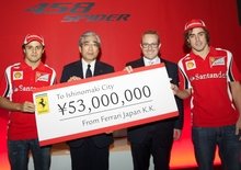 Ferrari: raccolti fondi all’asta per finanziare una scuola in Giappone