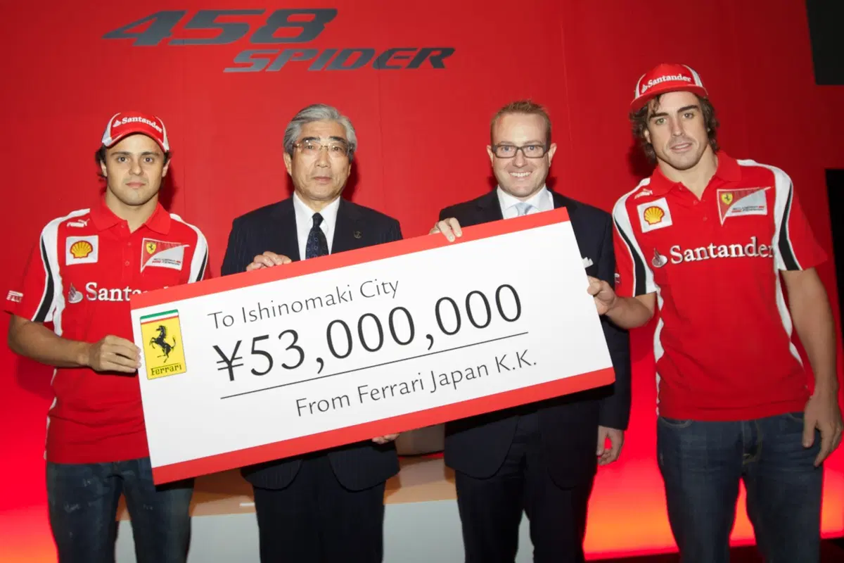 Ferrari: raccolti fondi all’asta per finanziare una scuola in Giappone