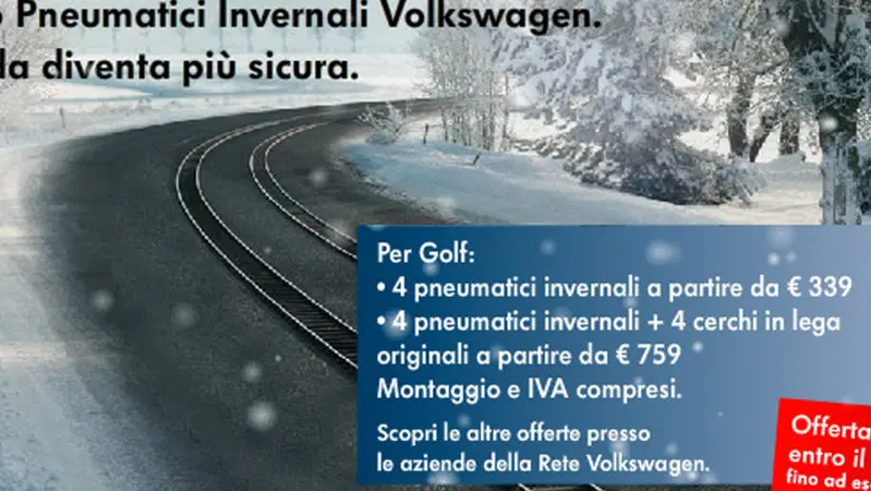 Promozioni Volkswagen su pneumatici invernali