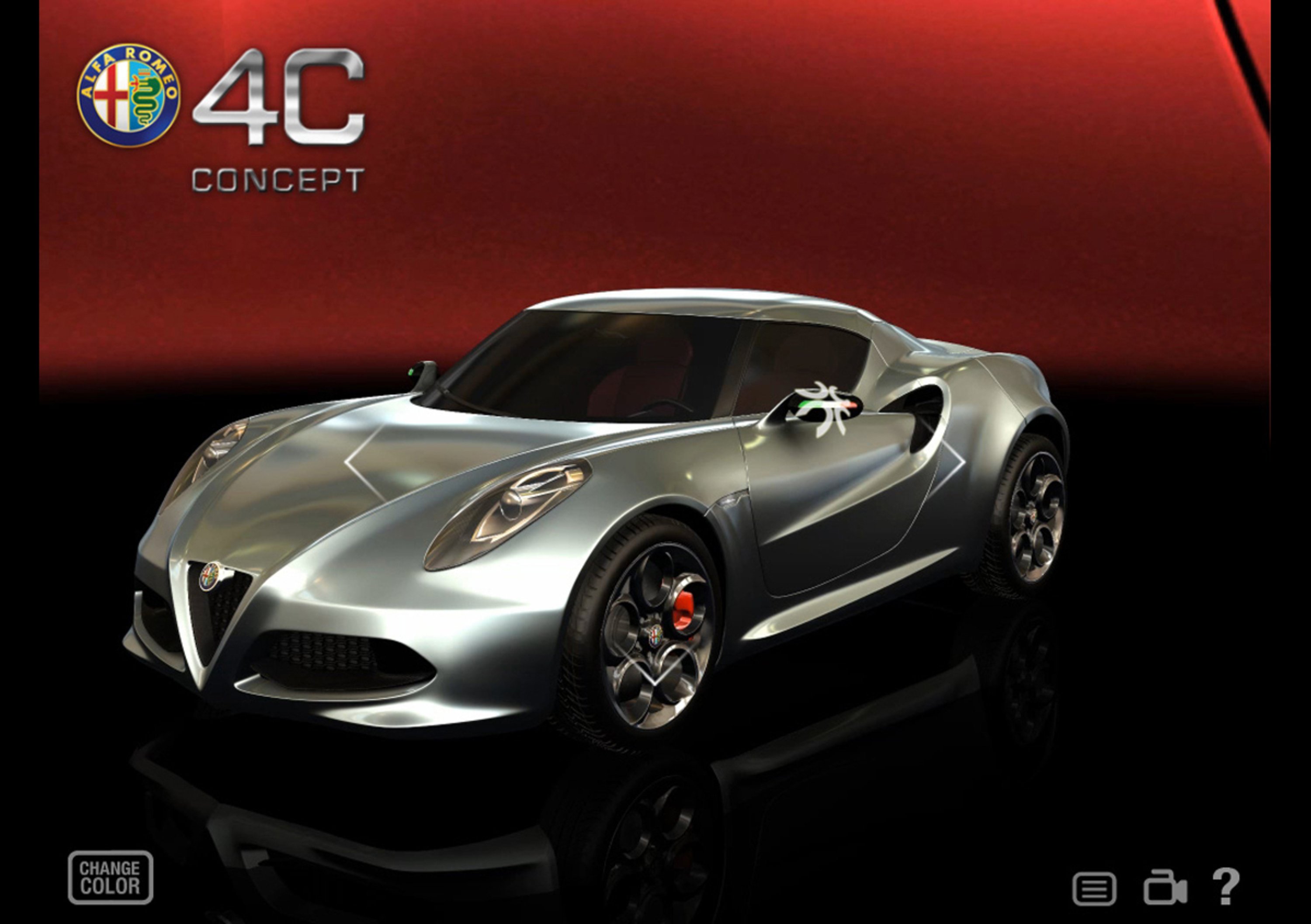 Alfa Romeo 4C Concept: anche su iPad e Tablet