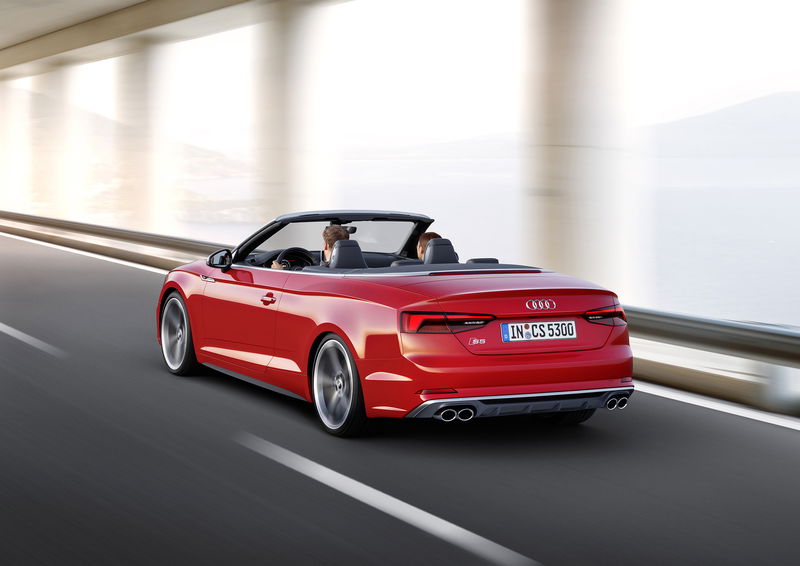 Nuove Audi A5 e S5 cabrio 2017: nuova generazione di un classico a cielo aperto