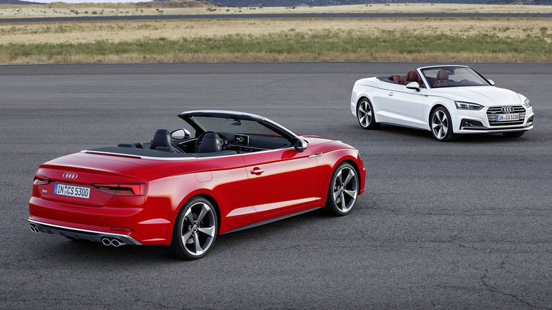 Nuove Audi A5 e S5 cabrio 2017: nuova generazione di un classico a cielo aperto