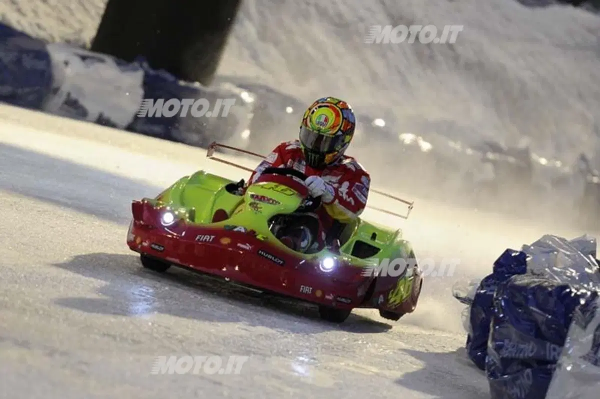 Rossi batte Alonso e Massa sul kart a Madonna di Campiglio (3)