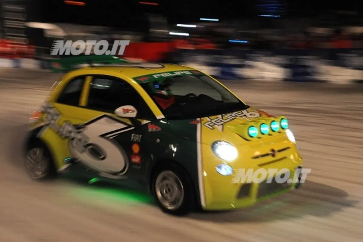 Rossi batte Alonso e Massa sul kart a Madonna di Campiglio (4)