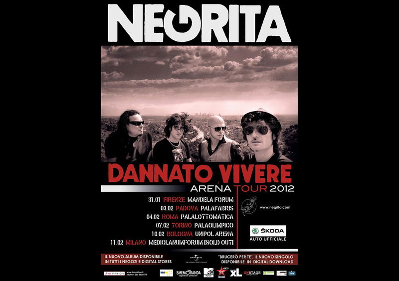 &Scaron;koda auto ufficiale del &ldquo;Dannato Vivere Arena Tour 2012&rdquo; dei Negrita