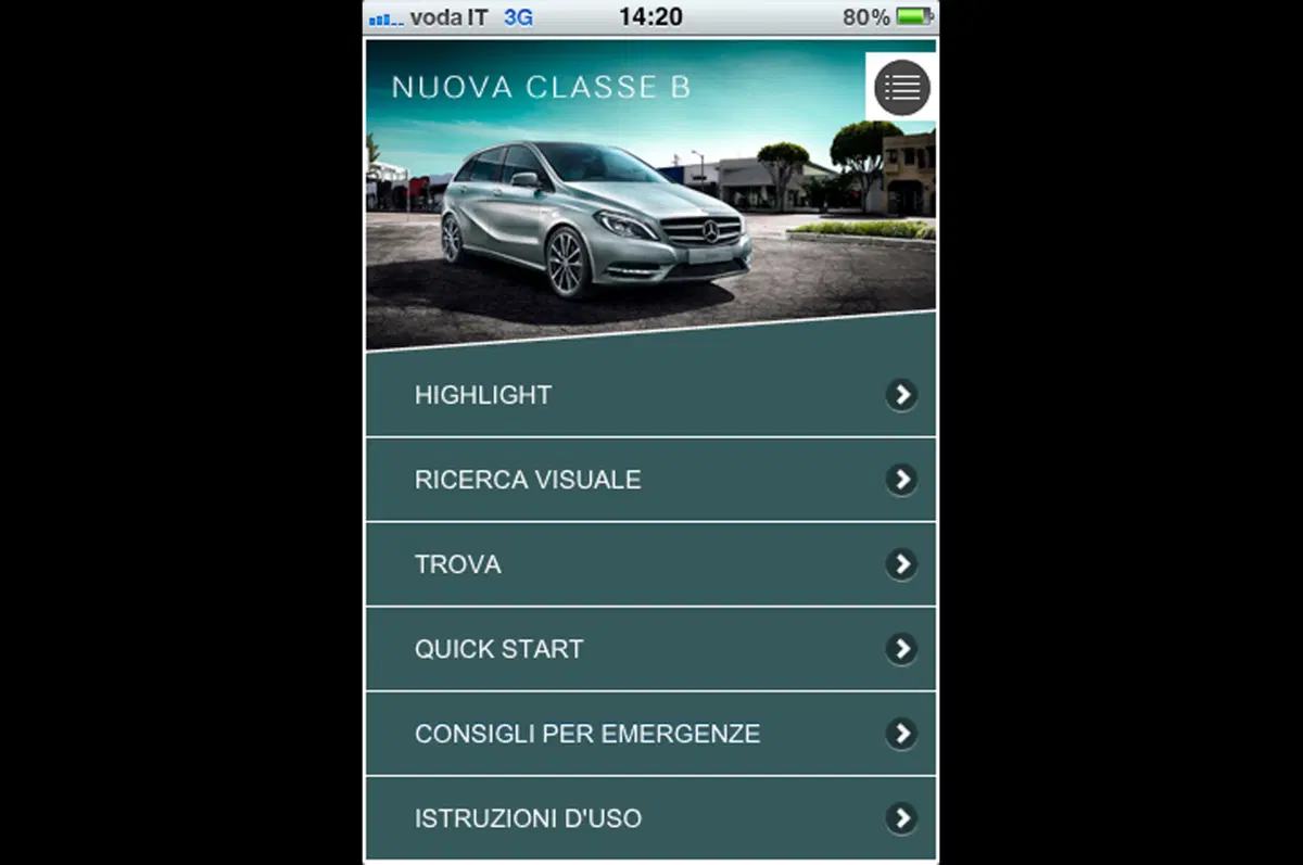 B-Class Guide: l’App dedicata alla Mercedes-Benz Classe B (2)