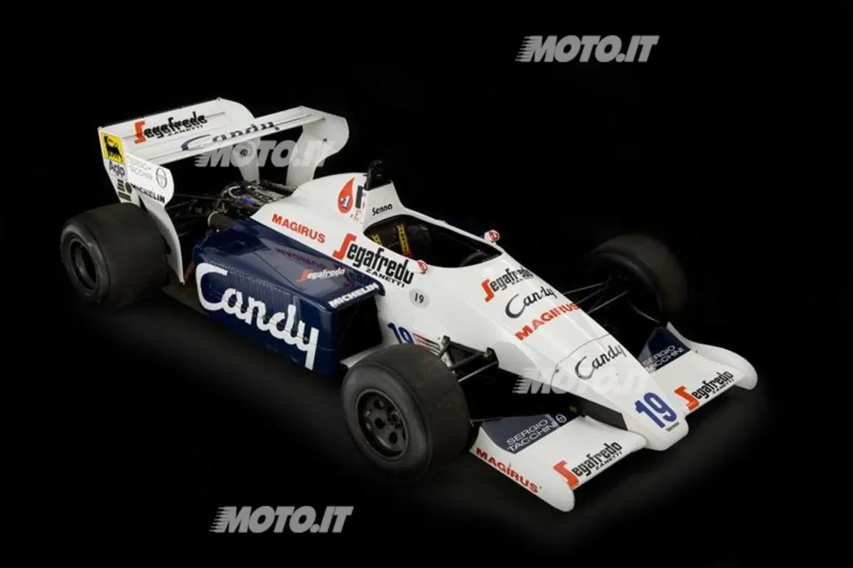 All'asta la Toleman TG184-2 di Ayrton Senna