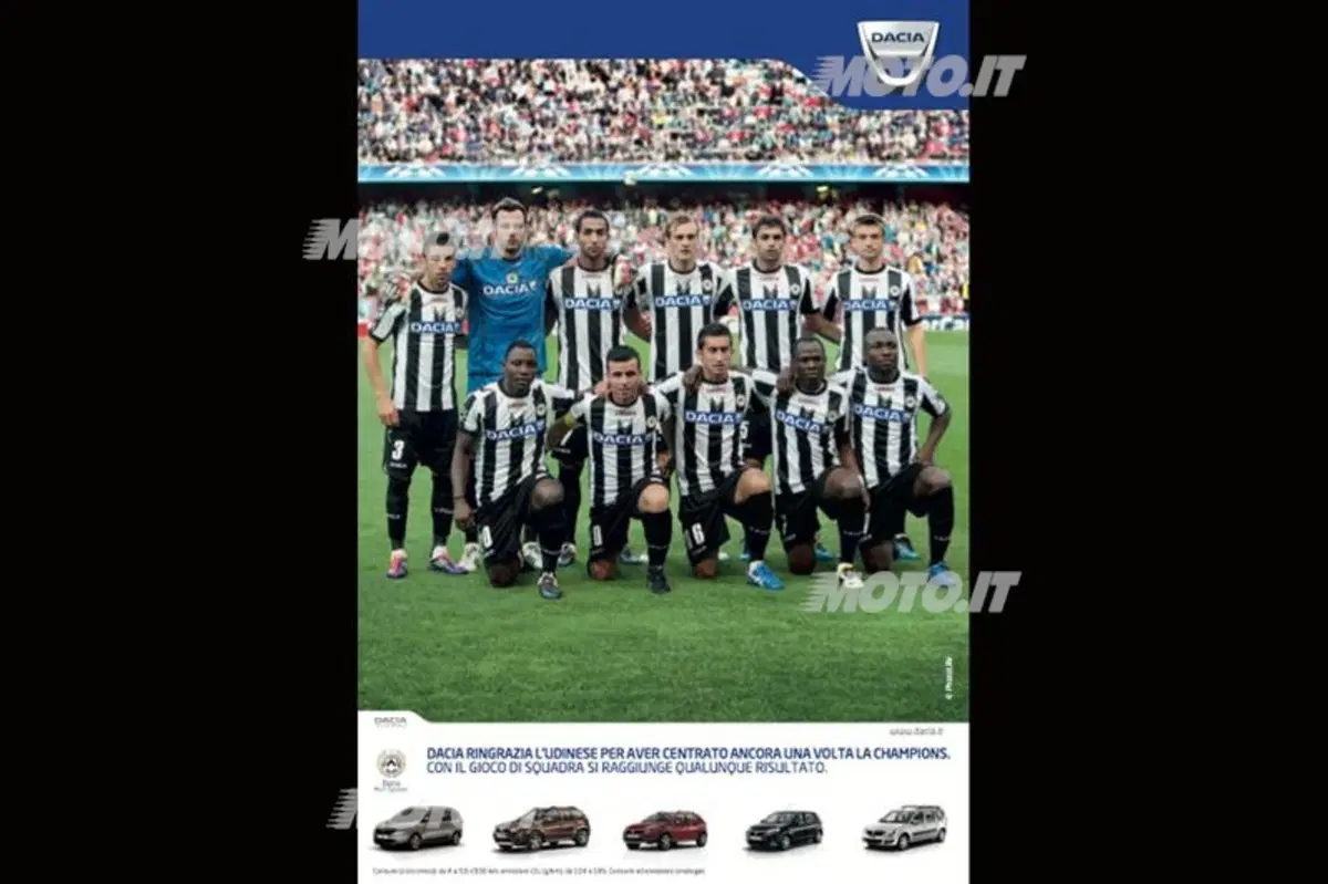 Dacia: in Champions League con l’Udinese Calcio (2)