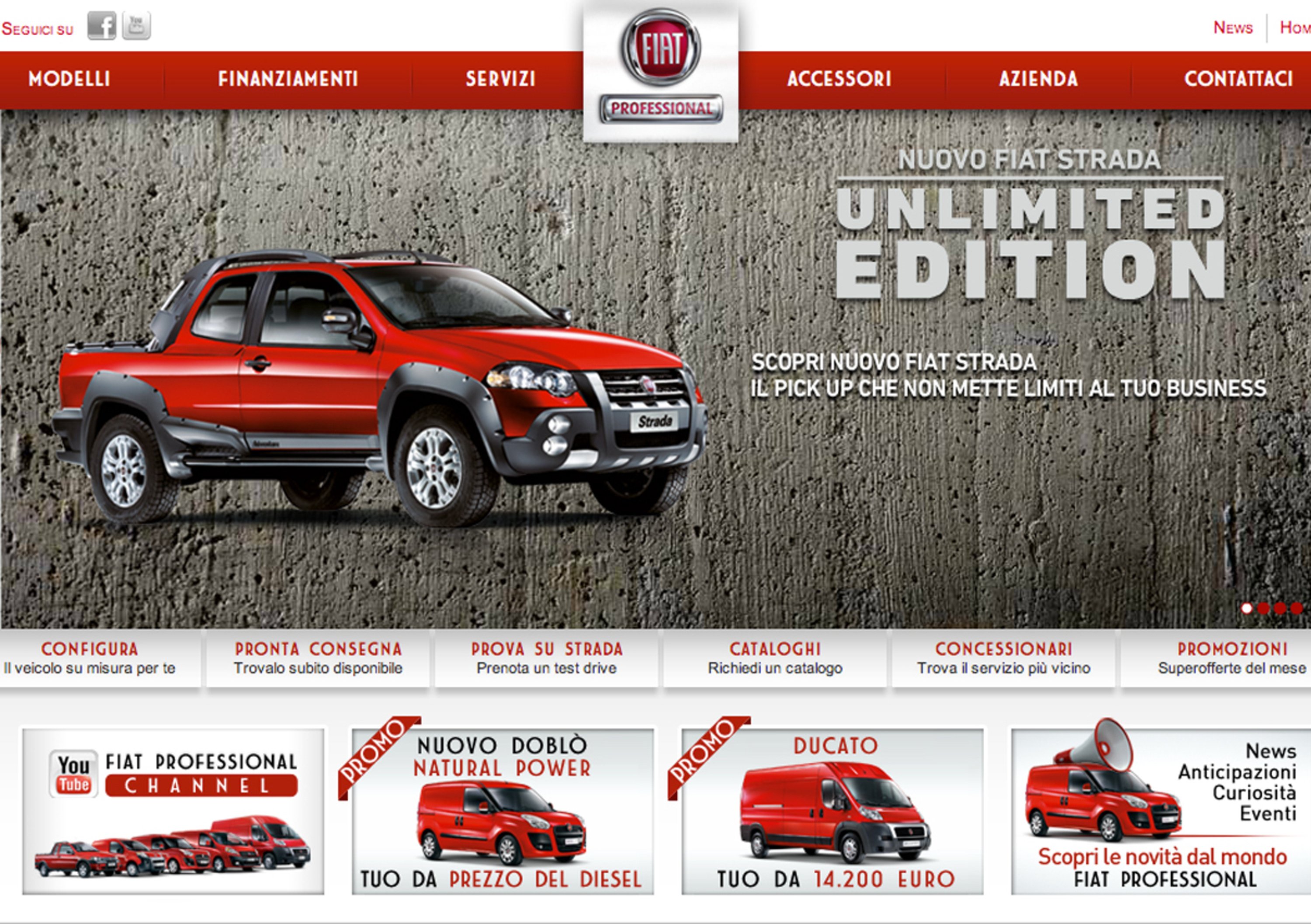 Fiat Professional: online il nuovo sito