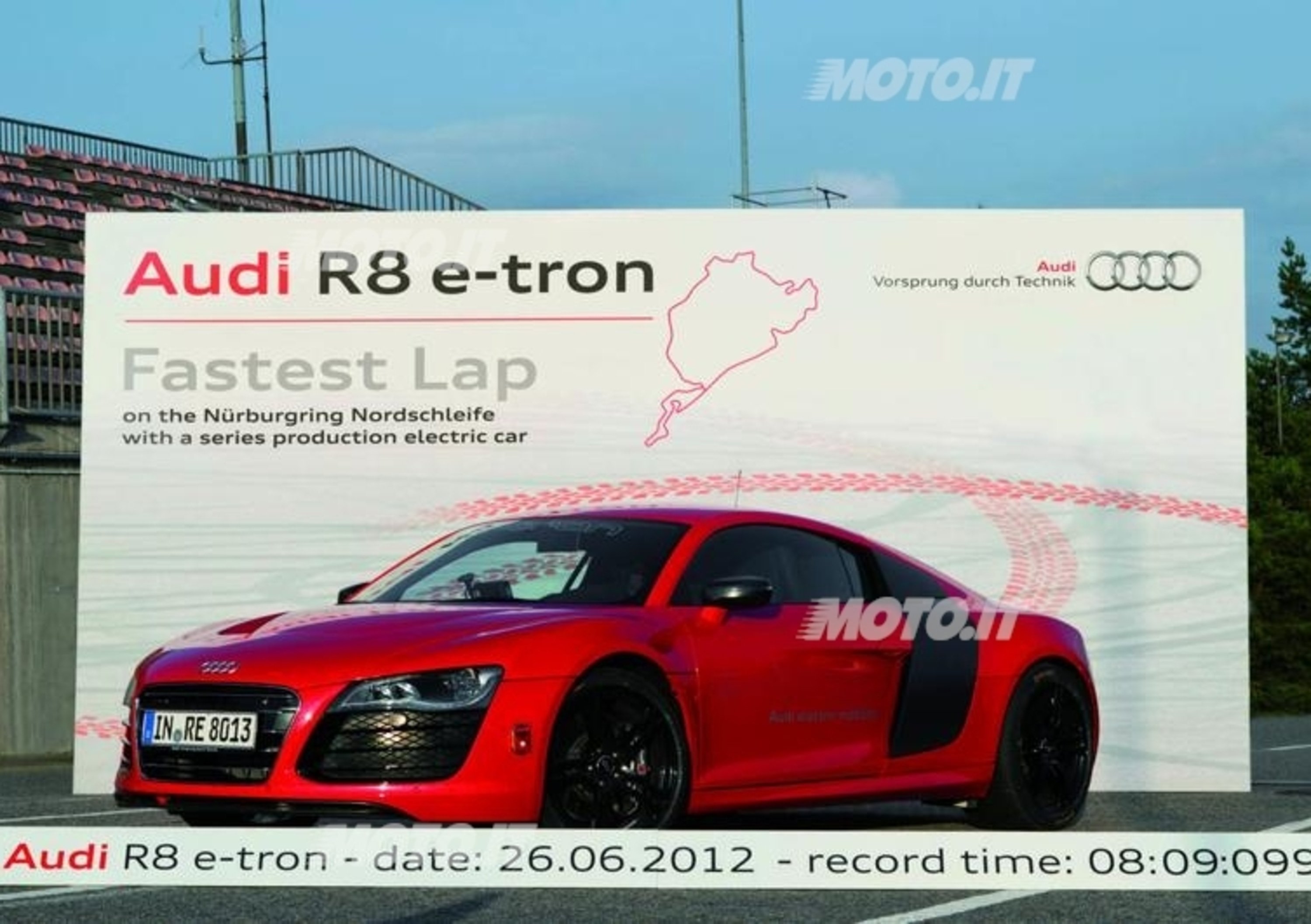 Audi R8 e-tron: gira in 8&rsquo;08&rsquo;&rsquo;099&rsquo;&rsquo;&rsquo; al &lsquo;Ring