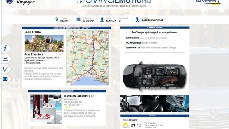 Lancia Moving Emotions: il configuratore di viaggio firmato ViaMichelin