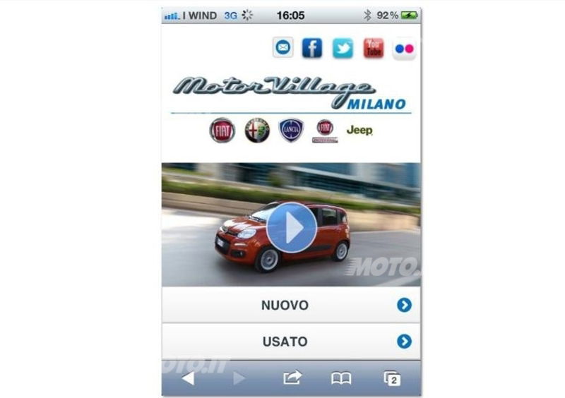 Fiat: i Motor Village Italia anche su mobile