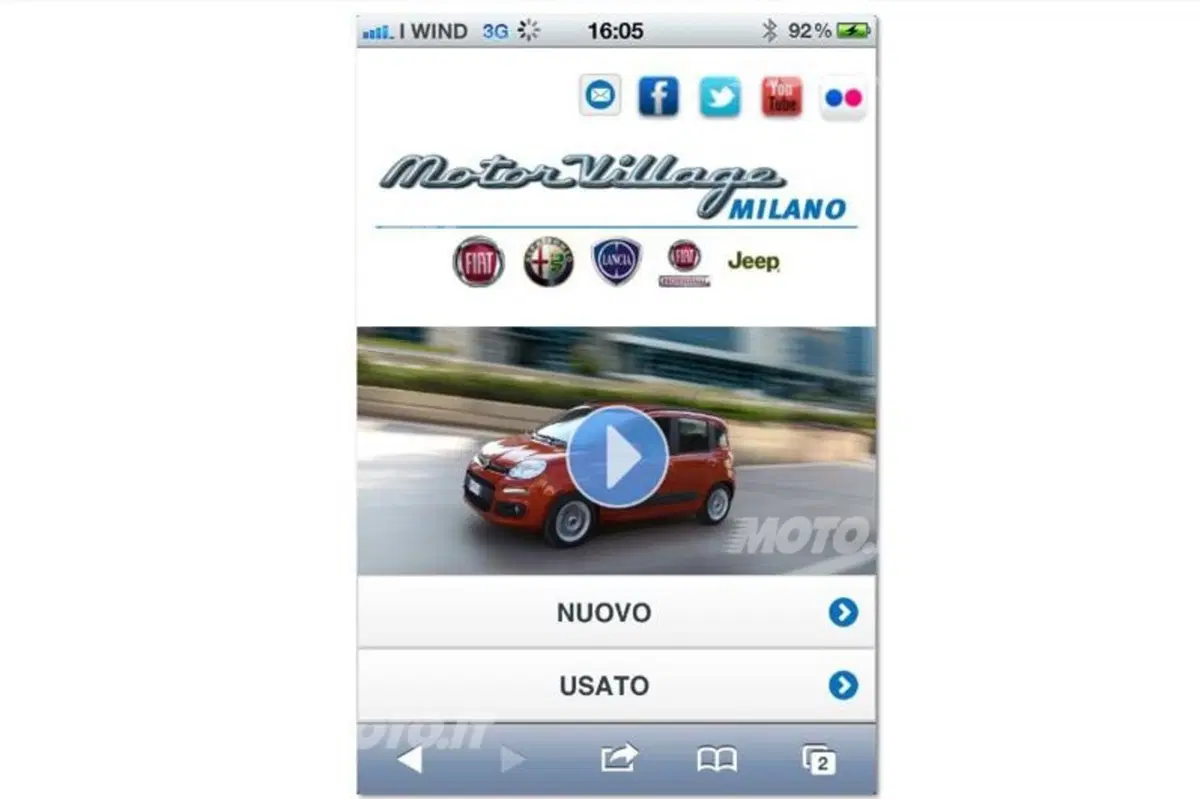 Fiat: i Motor Village Italia anche su mobile