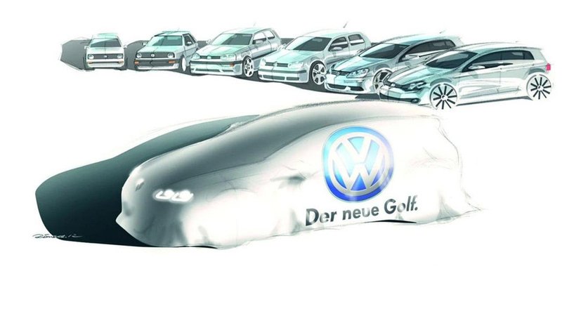 Volkswagen Golf VII: il primo teaser ufficiale