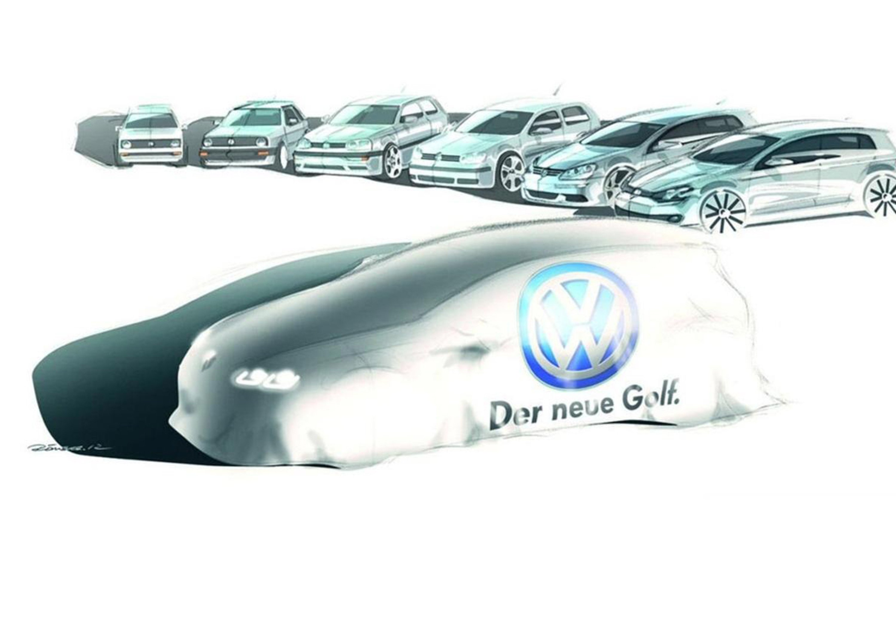 Volkswagen Golf VII: il primo teaser ufficiale