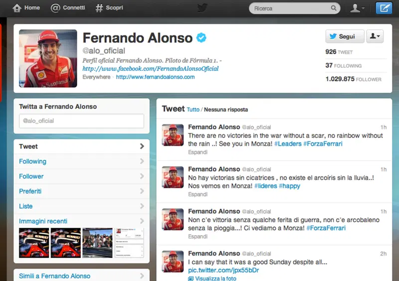 Twitter e Formula 1: basta un "cinguettio" per scatenare gioie e dolori