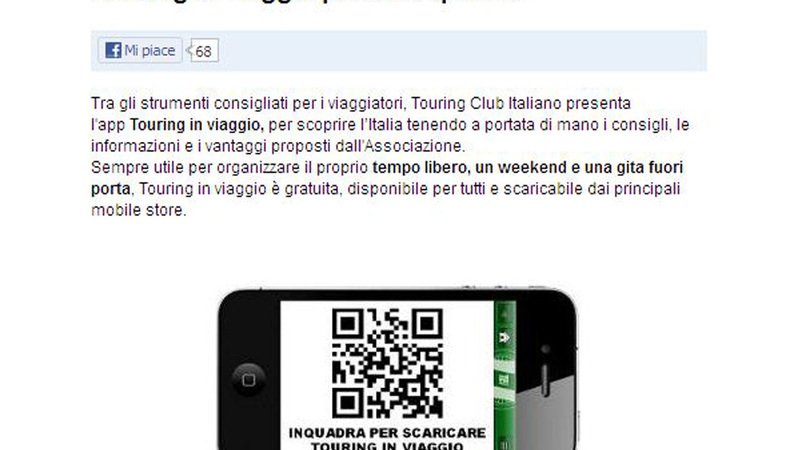 Il Touring Club Italiano presenta la piattaforma &ldquo;Strade d&rsquo;Italia&rdquo;