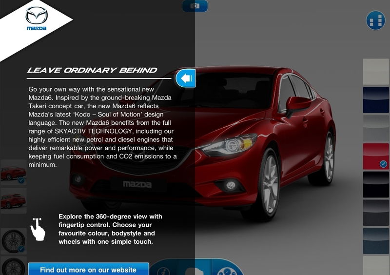 Nuova Mazda6: un&#039;App dedicata alla configurazione virtuale