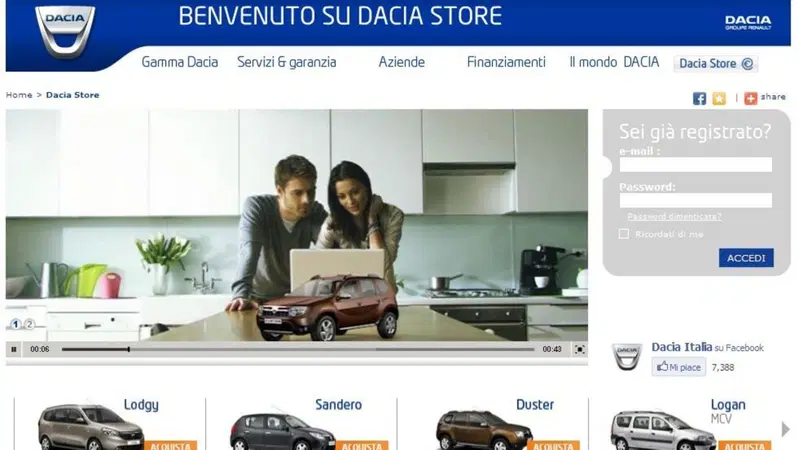 Dacia Store: ora on line l'intera gamma