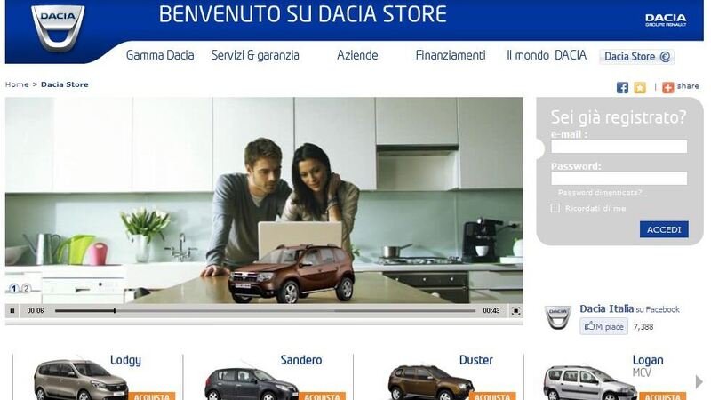 Dacia Store: ora on line l&#039;intera gamma