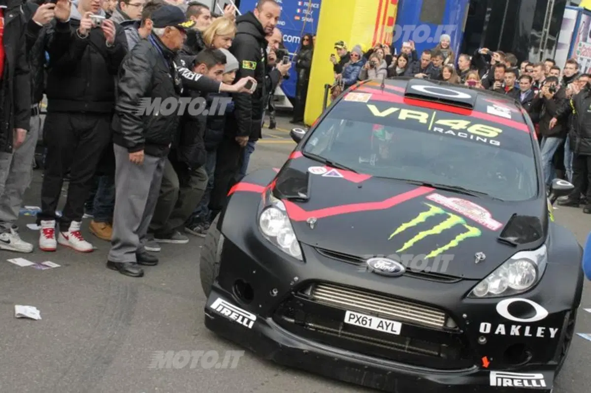 Valentino Rossi su Ford Fiesta WRC al Monza Rally Show 2012