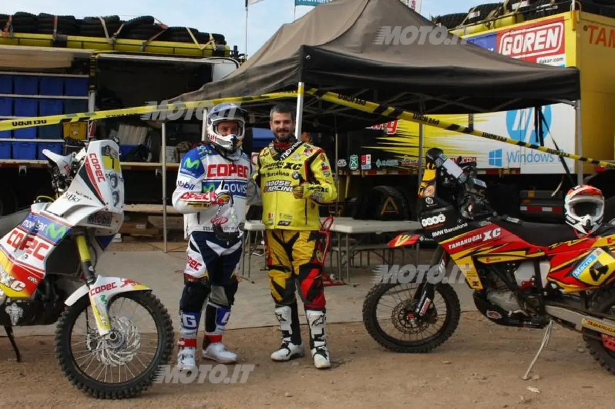 Dakar 2013, Tappa 4. Vincono Barreda (Husqvarna) e Al-Attiya (Red Bull Buggy) (59)